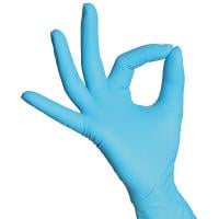 Stronghand Lantau Handschuhe, lange Nitril Einweghandschuhe, blau