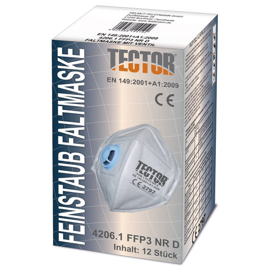 Tector FFP3 Masken mit Ventil, 12 Stück