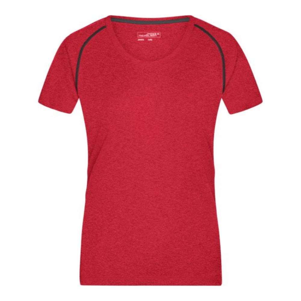 Damen Funktionsshirt, Daiber JN 495 – red melange/titan