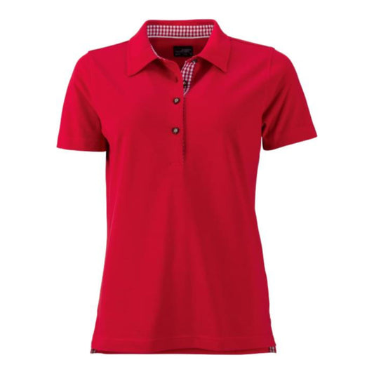 Damen Trachten Piqué Polo, Daiber JN 715 – red/red white