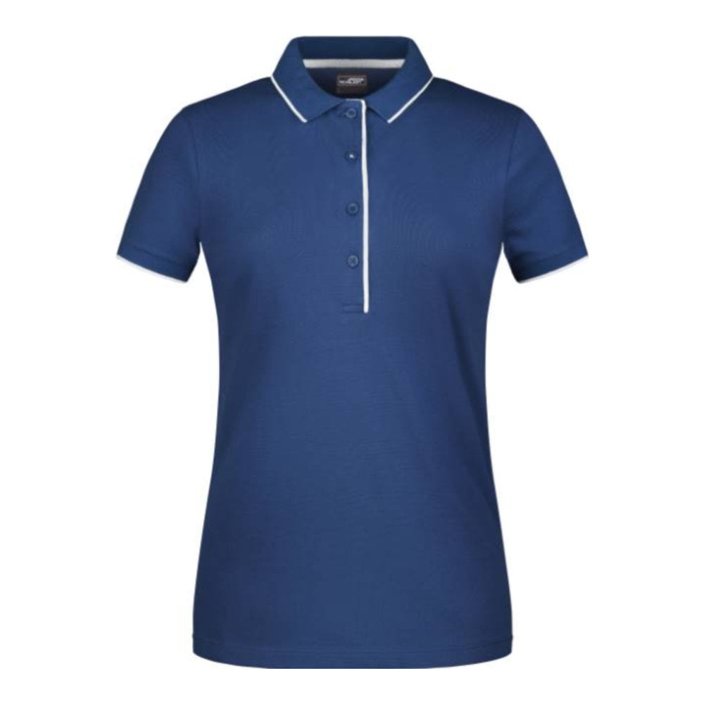 Damen Piqué Polo Stripe, Daiber JN 727 – navy/white