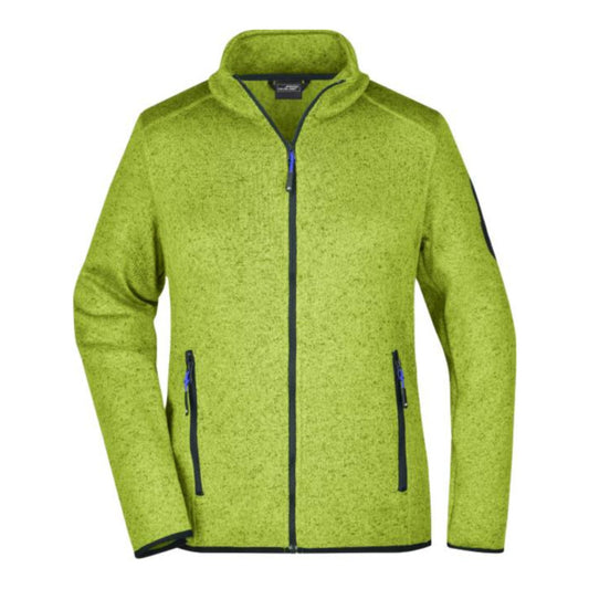 Damen Strickfleece Jacke, Daiber JN 761 – kiwi melange/royal