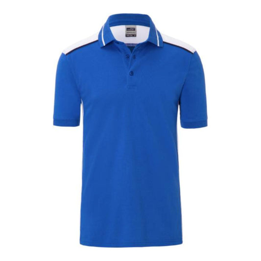 Herren Workwear Piqué Polo - Color, Daiber JN 858 – royal/white