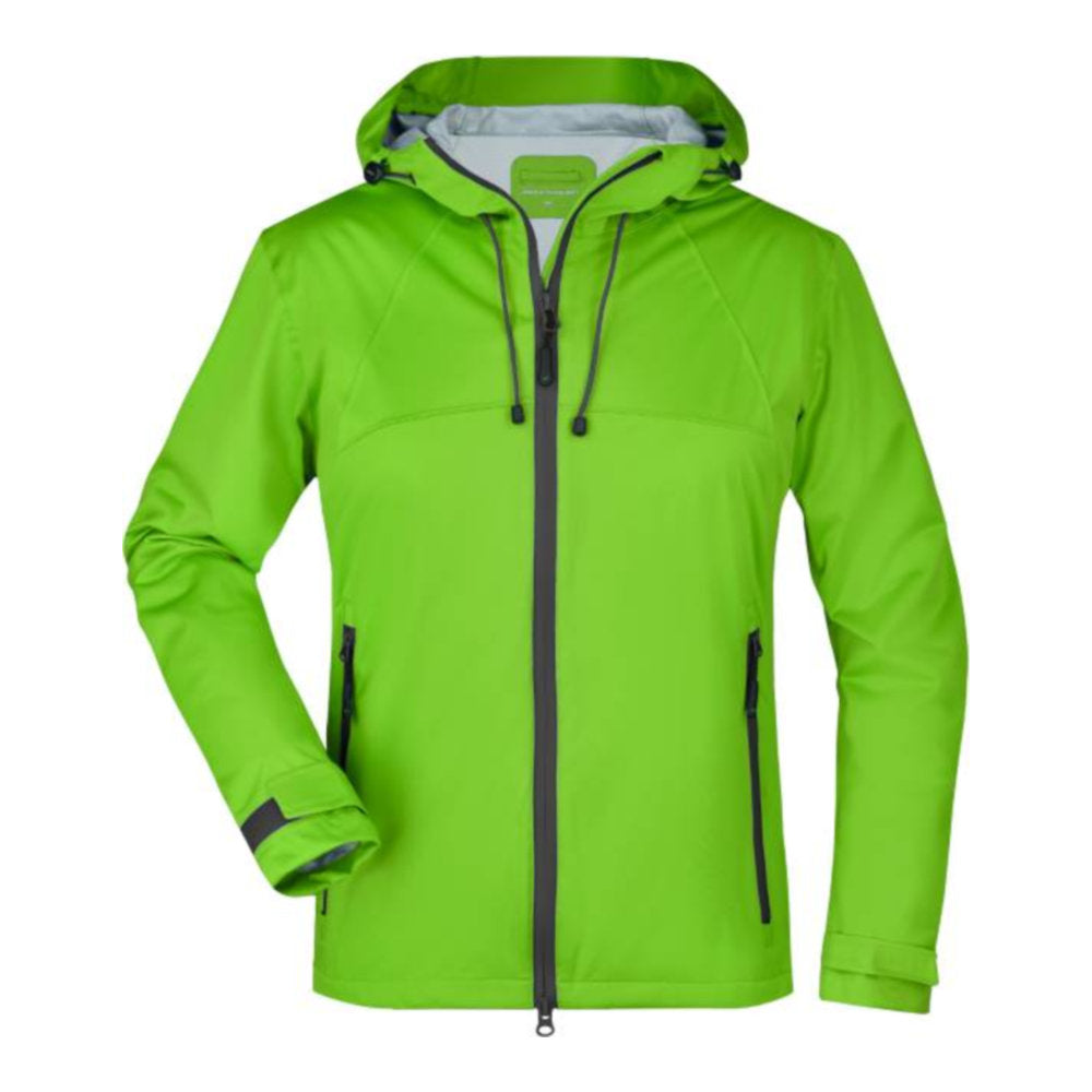 Damen 3-Lagen Softshell Jacke, Daiber JN 1097 – spring green/iron grey