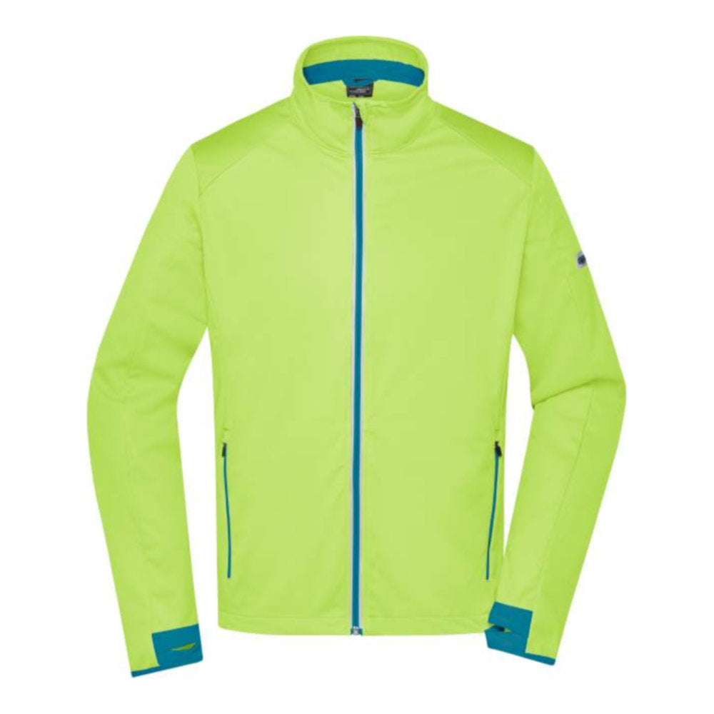 Herren 3-Lagen Sport Softshell Jacke, Daiber JN 1126 – bright yellow/bright blue
