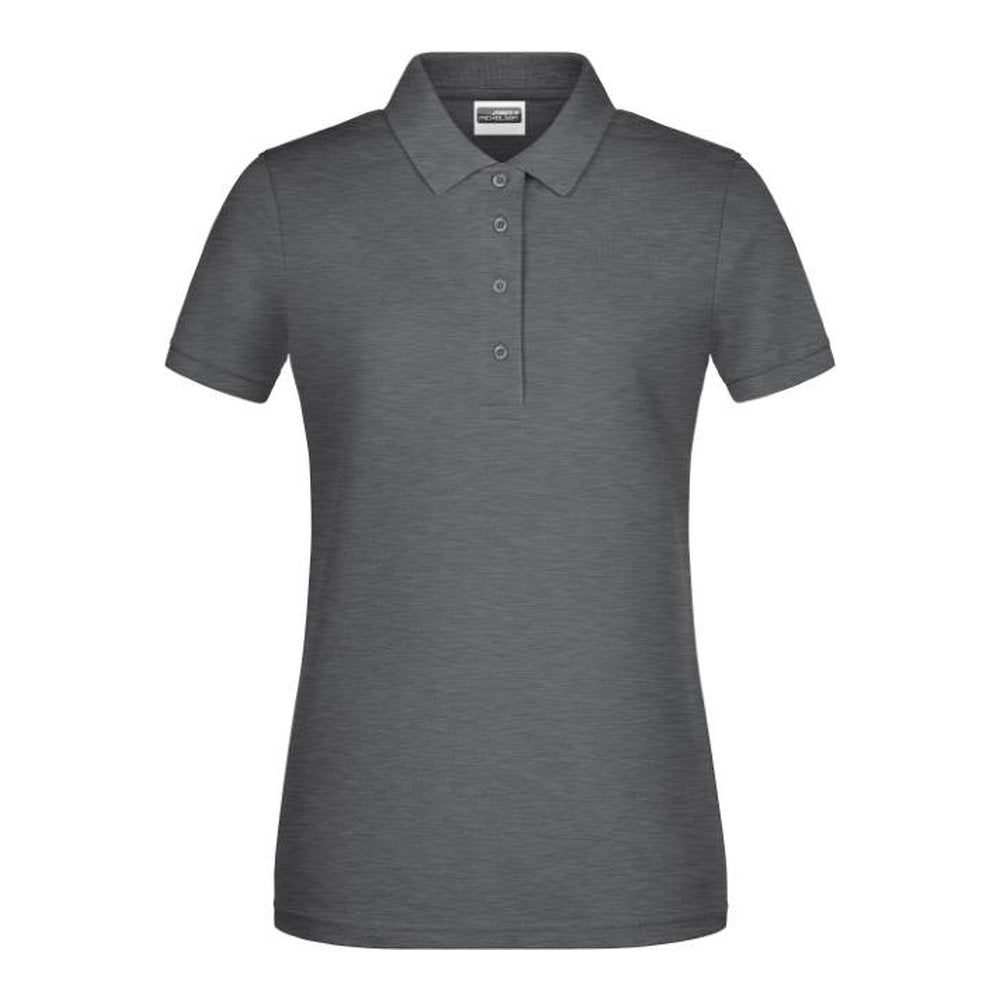Damen Bio Piqué Polo, Daiber 8009 – black heather