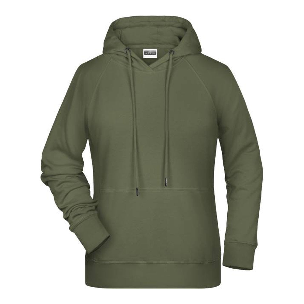 Damen Raglan Kapuzen Sweater, Daiber 8023 – olive