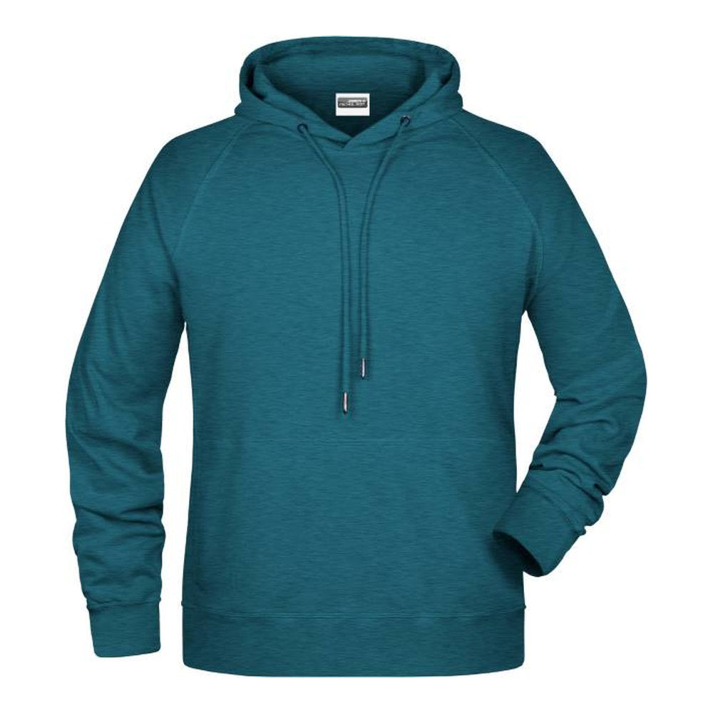 Herren Raglan Kapuzen Sweater, Daiber 8024 – petrol melange