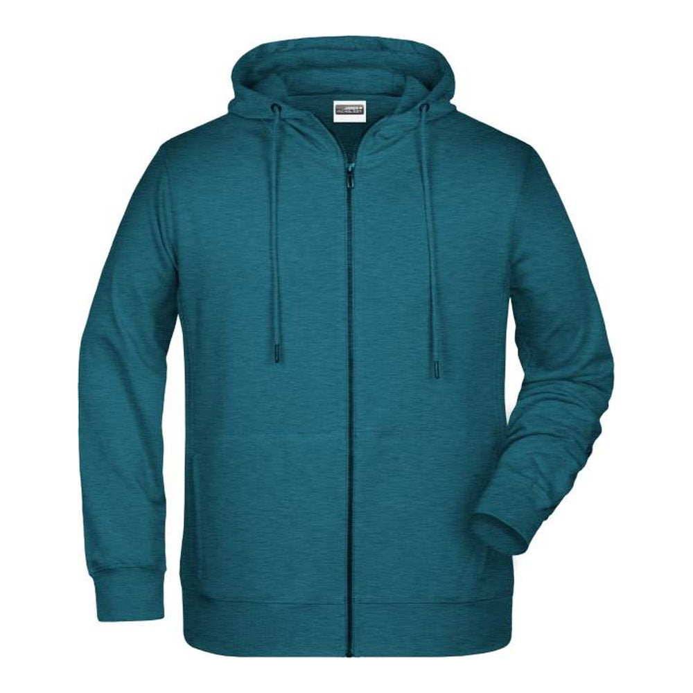 Herren Kapuzen Sweatjacke, Daiber 8026 – petrol melange