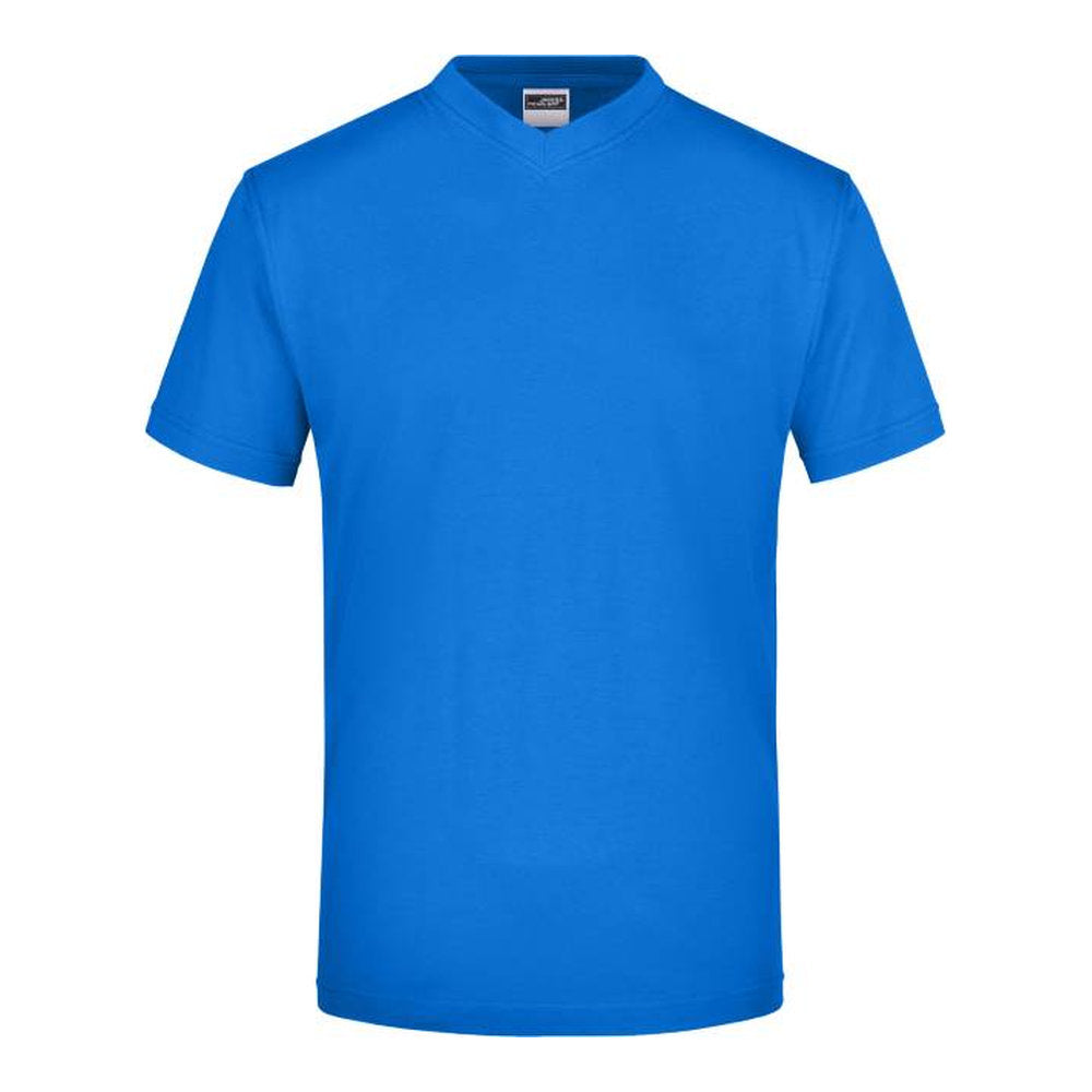 Unisex V-Ausschnitt T-Shirt, Daiber JN 03 – cobalt