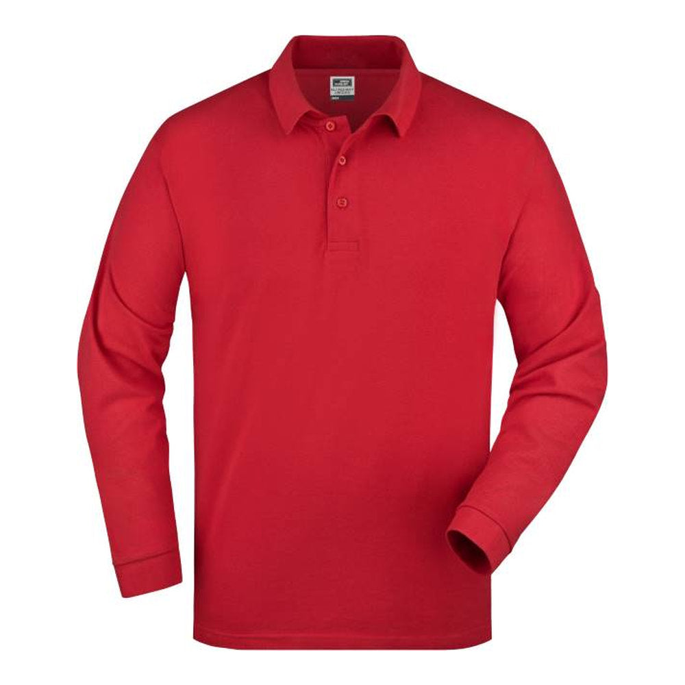 Unisex Schweres Piqué Polo langarm, Daiber JN 22 – red