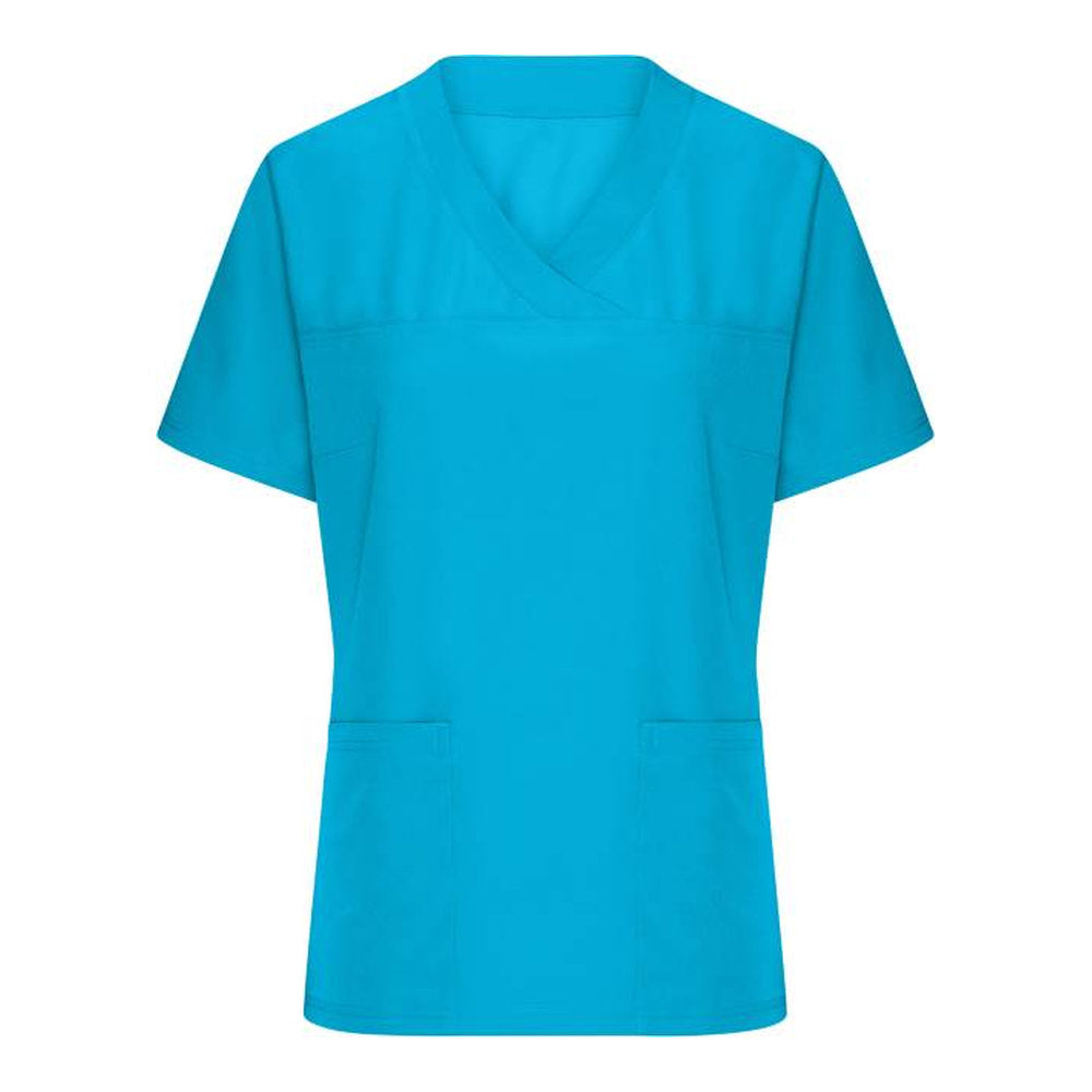 Damen V-Ausschnitt Stretch Kasack, Daiber JN 3103 – turquoise