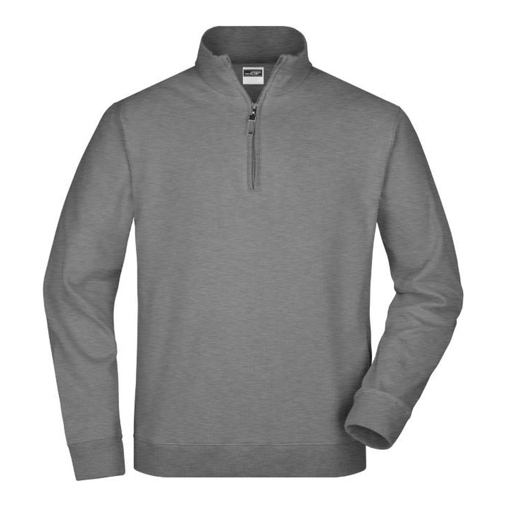Unisex Sweater mit 1/4-Zip, Daiber JN 352 – sport grey
