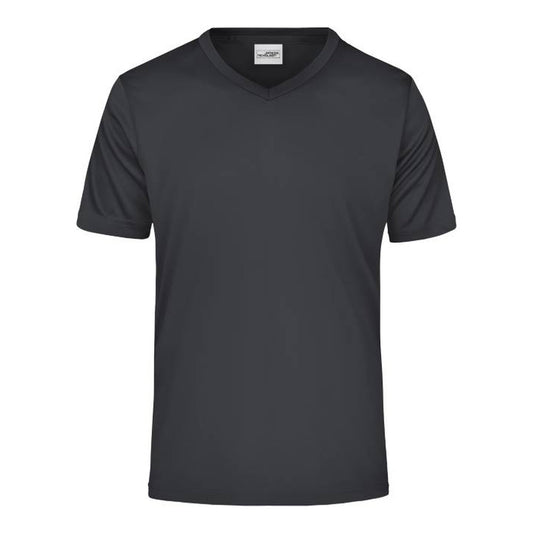Herren V-Ausschnitt Sport T-Shirt, Daiber JN 736 – black