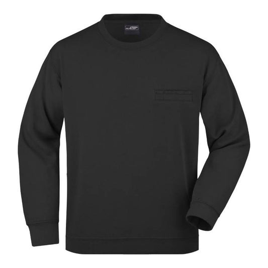 Unisex Sweater mit Brusttasche, Daiber JN 924 – black