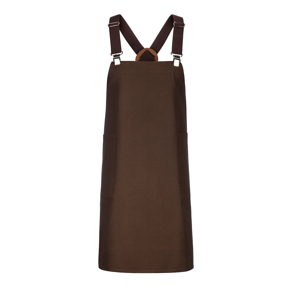 Latzschürze Casual Style mit X-Kreuzung, EXNER 482 – toffee
