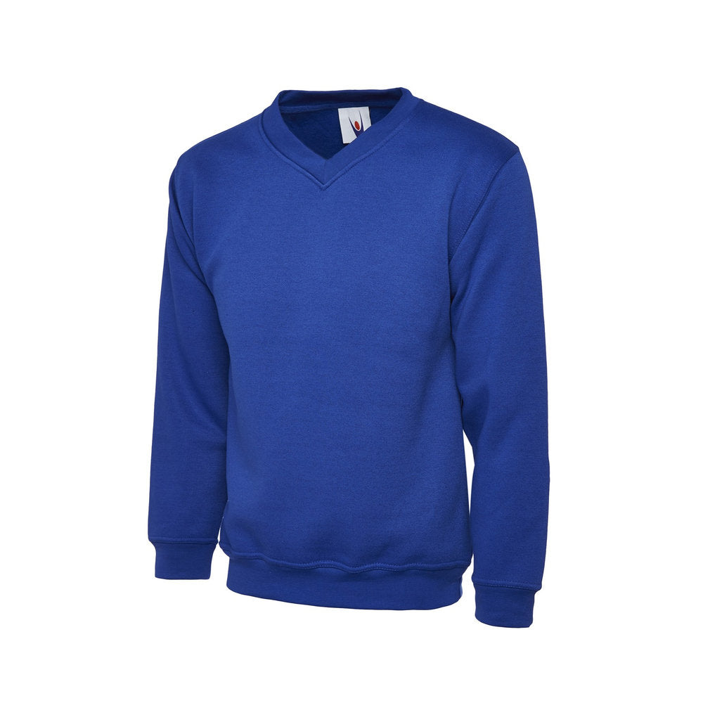 Classic V-Neck Sweatshirt, UNEEK UC204 - Royal
