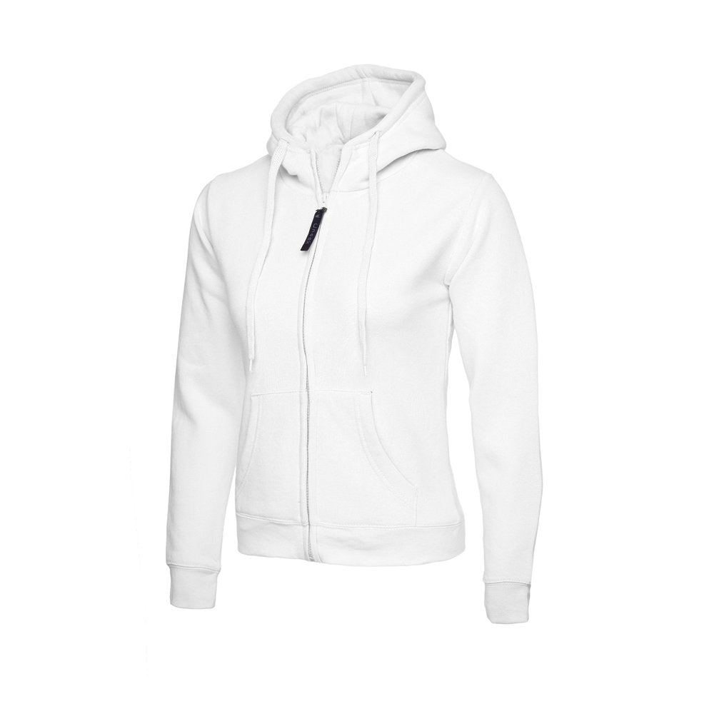 Damen Classic Zip-Hoodie, UNEEK UC505 - White
