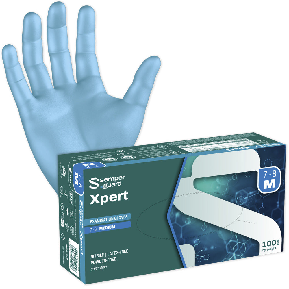 Semperguard Xpert Handschuhe, Nitril Einweghandschuhe, blau