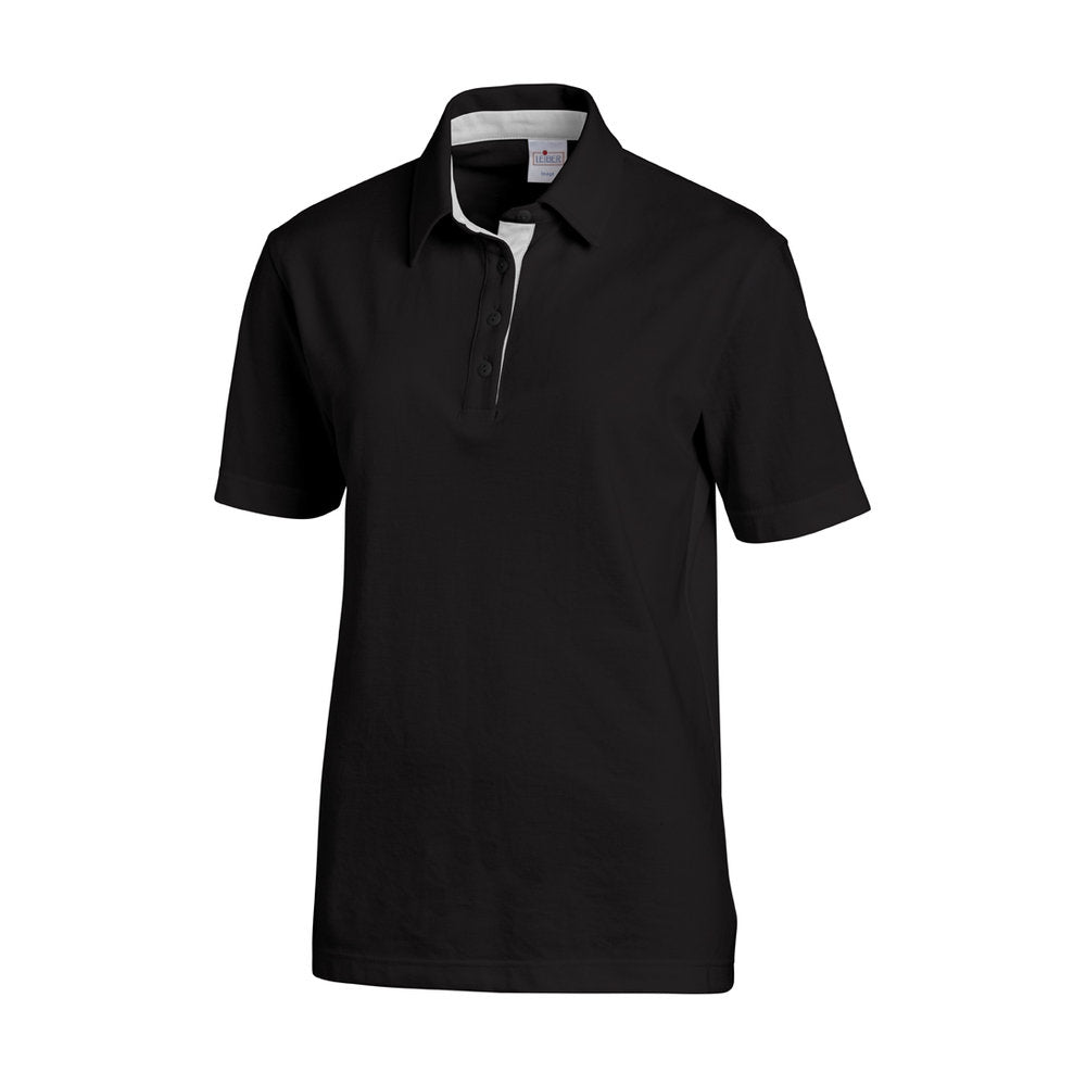 Unisex Poloshirt, Leiber 08/2637 - schwarz/silbergrau