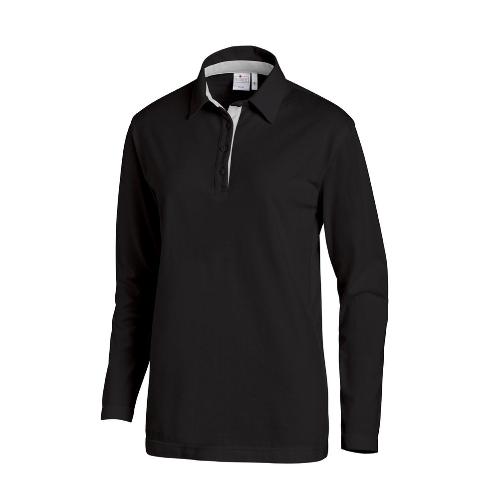 Unisex Poloshirt, Leiber 08/2638 - schwarz/silbergrau