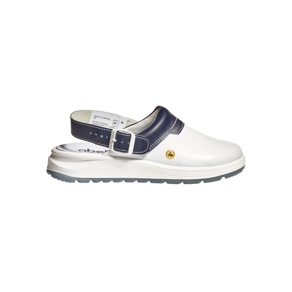 Unisex Clog Easy 2.0 ESD, ABEBA weiß-blau