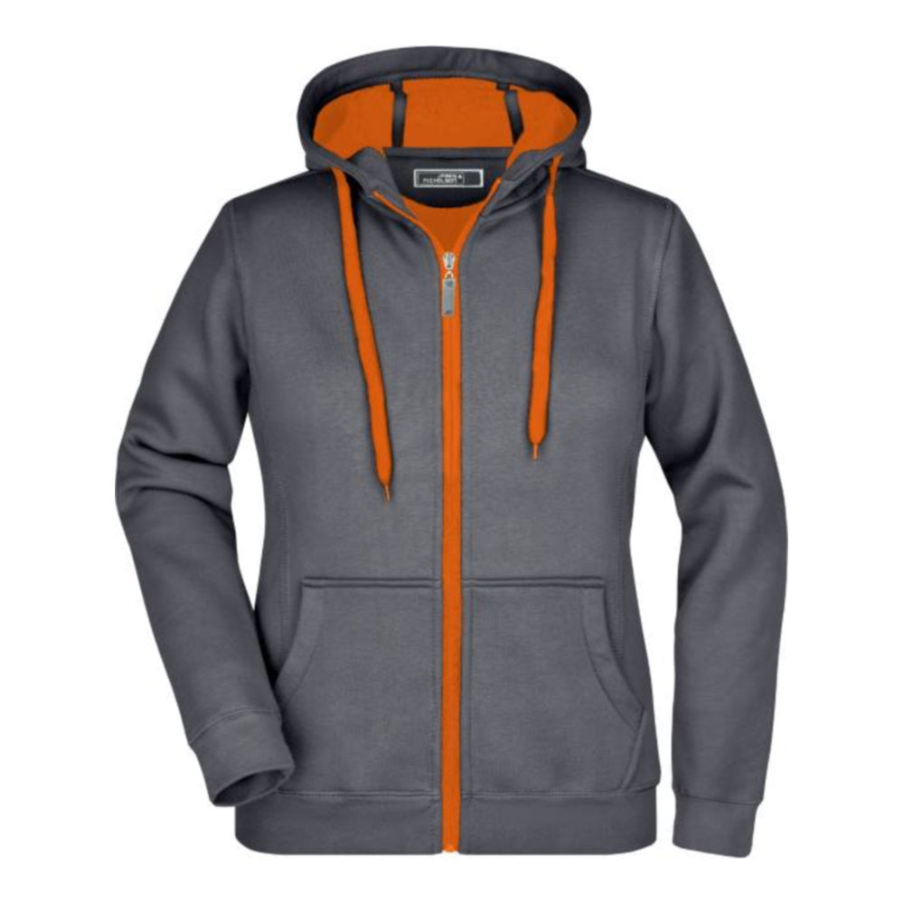 Damen Doubleface Jacke, Daiber JN 354 – carbon/orange