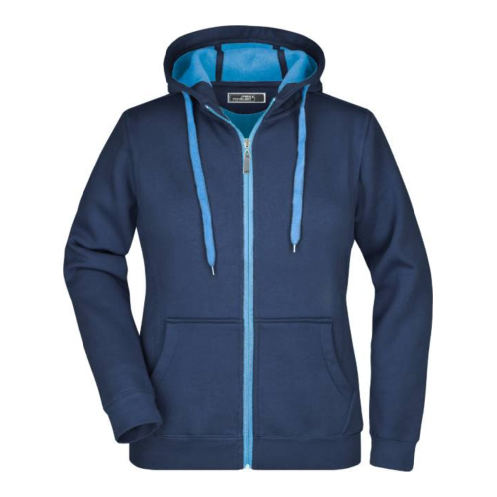Damen Doubleface Jacke, Daiber JN 354 – navy/aqua