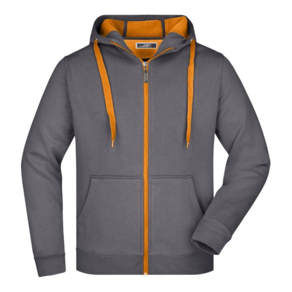 Herren Doubleface Jacke, Daiber JN 355 – carbon/orange