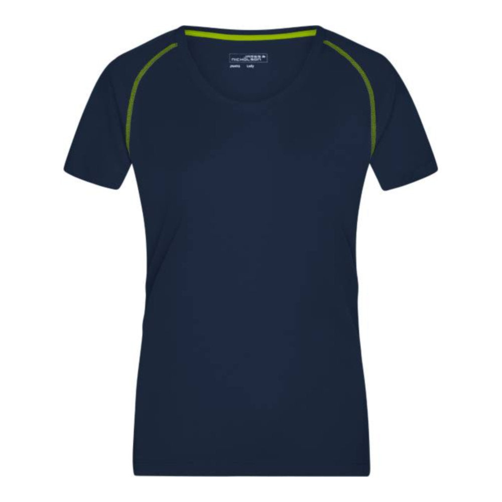 Damen Funktionsshirt, Daiber JN 495 – navy/bright yellow