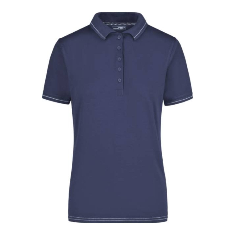 Damen Jersey Stretch Polo, Daiber JN 568 – navy/white