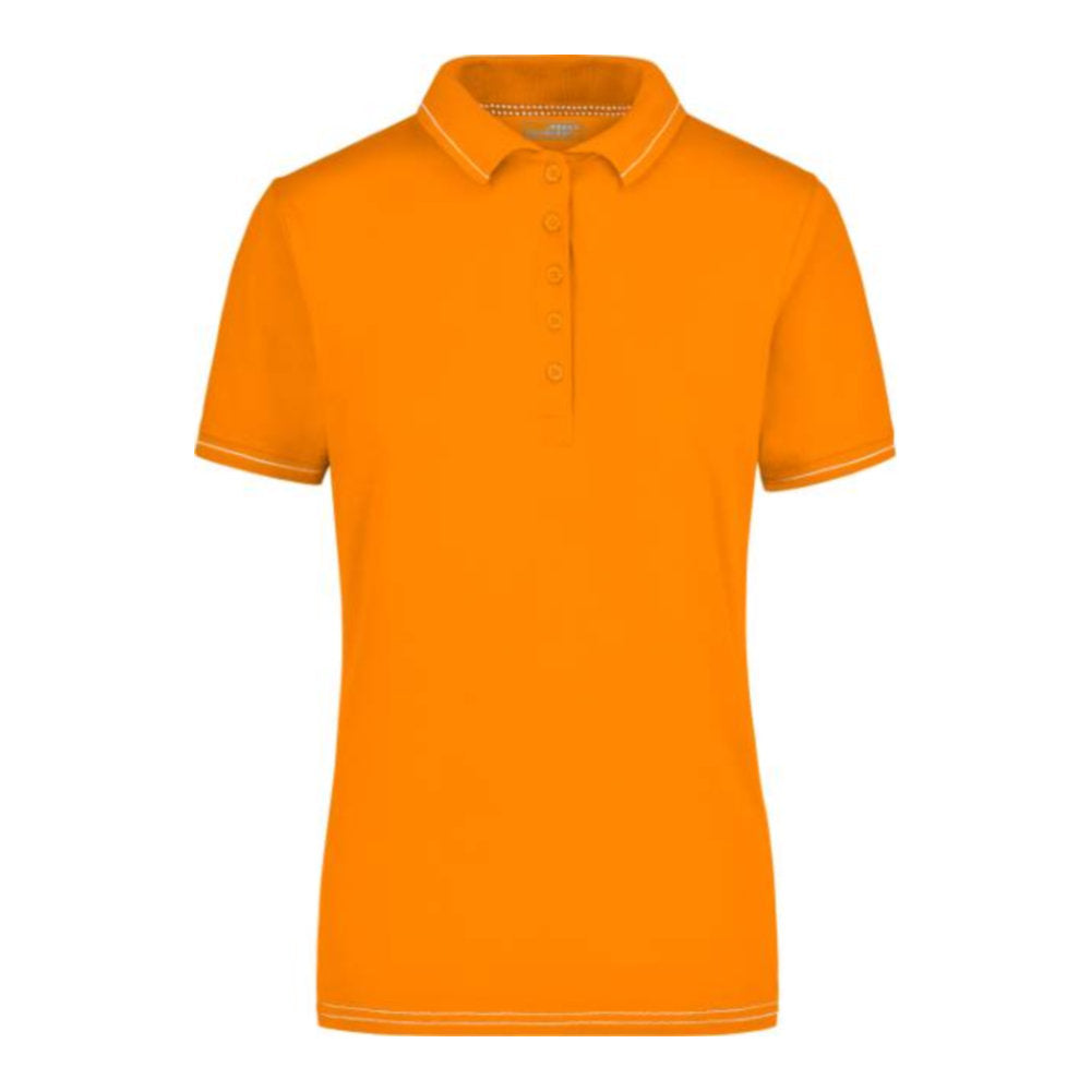 Damen Jersey Stretch Polo, Daiber JN 568 – orange/white