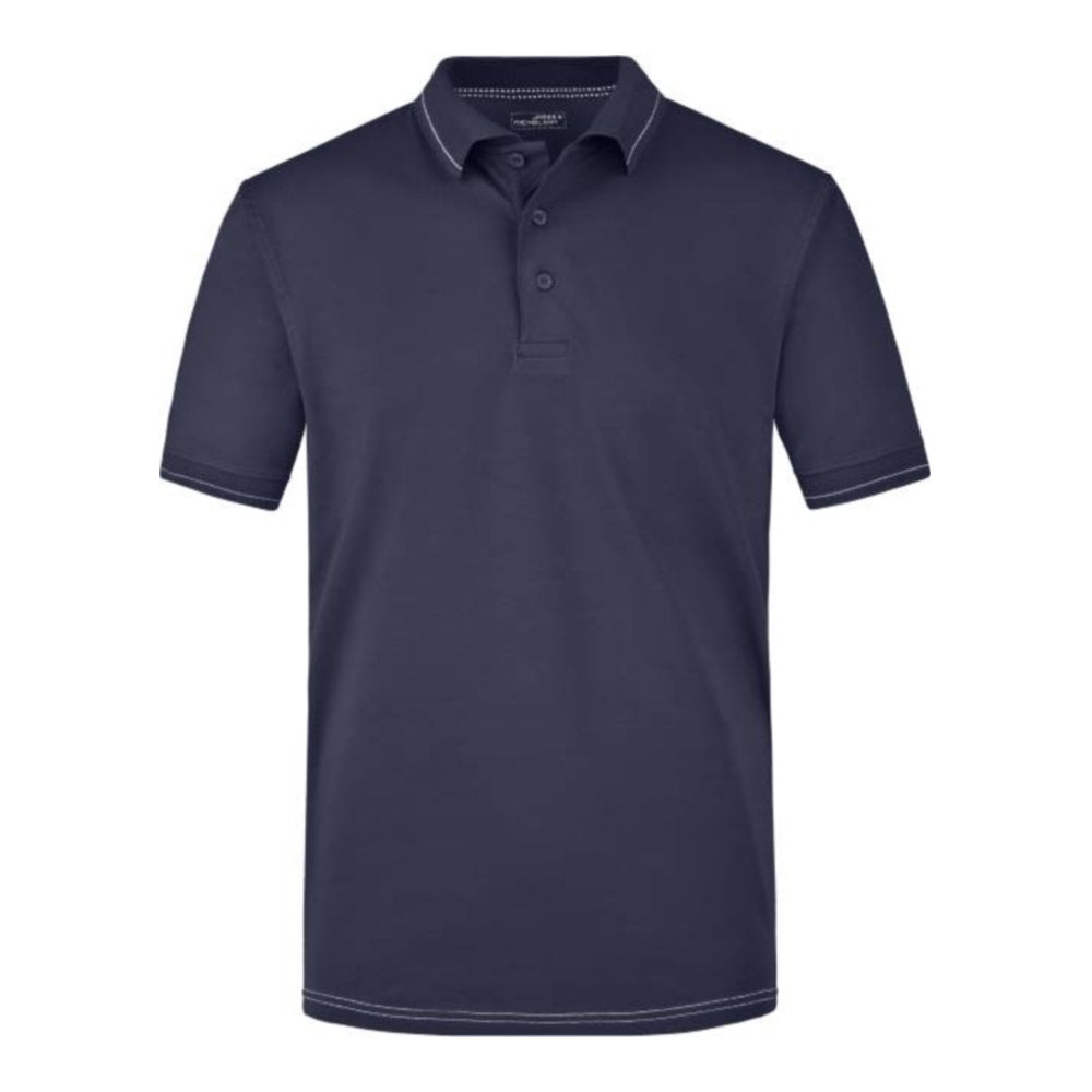 Herren Jersey Stretch Polo, Daiber JN 569 – navy/white