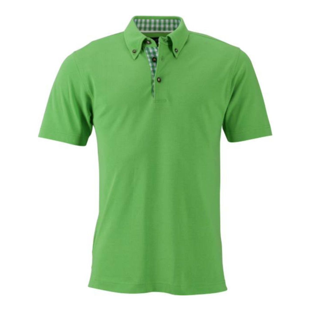Herren Trachten Piqué Polo, Daiber JN 716 – lime green/lime green white