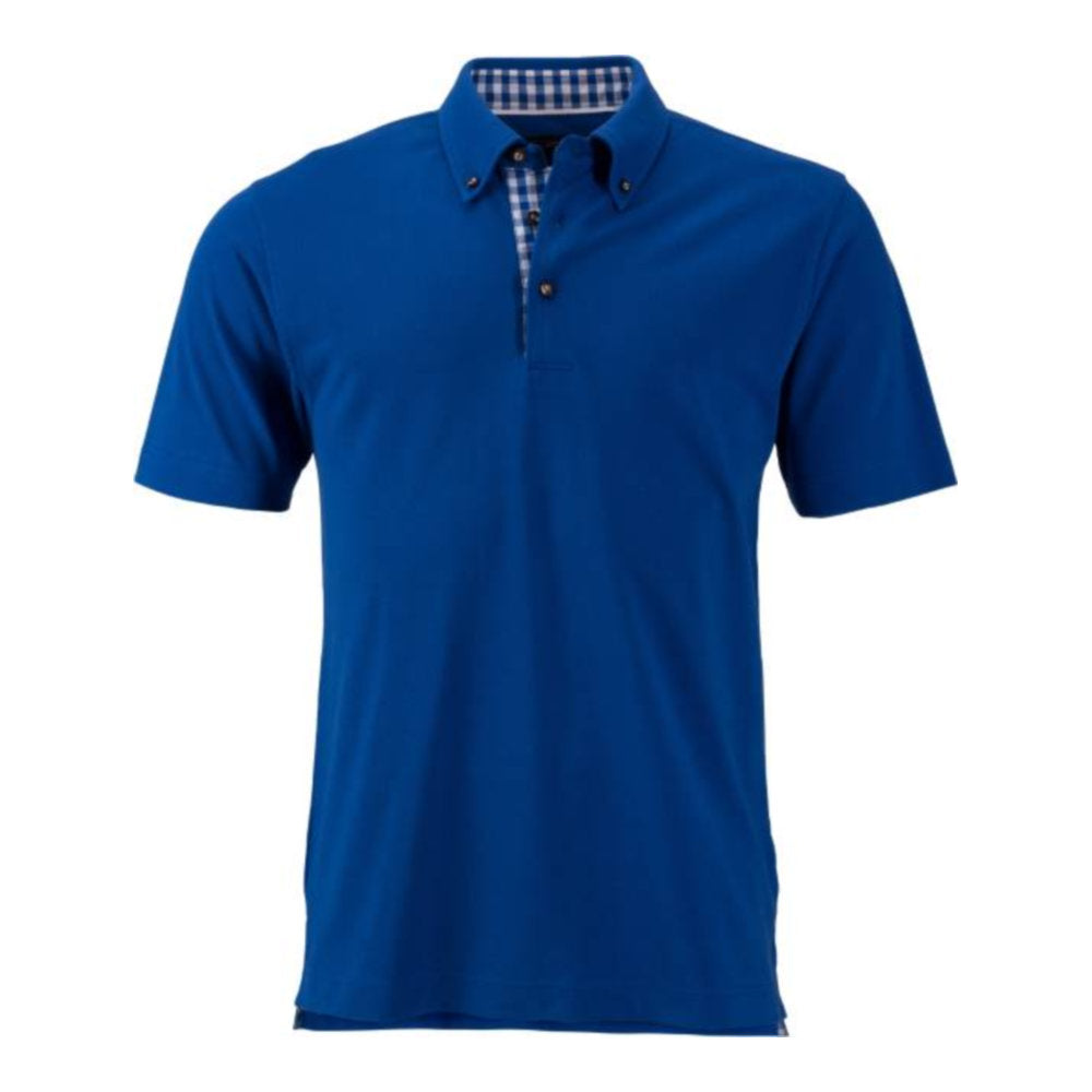 Herren Trachten Piqué Polo, Daiber JN 716 – royal/royal white