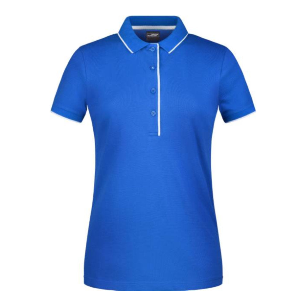 Damen Piqué Polo Stripe, Daiber JN 727 – royal/white