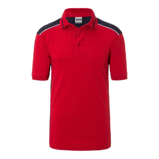 Herren Workwear Piqué Polo - Color, Daiber JN 858 – red/navy