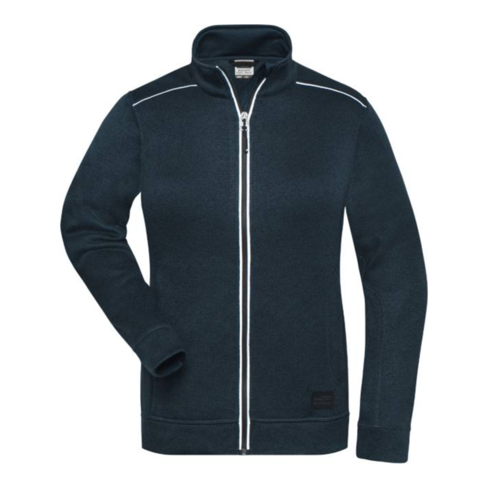 Damen Workwear Strickfleece Jacke - Solid, Daiber JN 897 – navy/navy