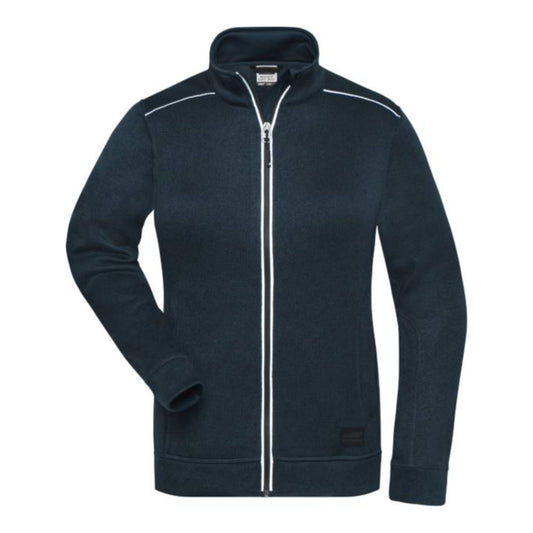 Damen Workwear Strickfleece Jacke - Solid, Daiber JN 897 – navy/navy