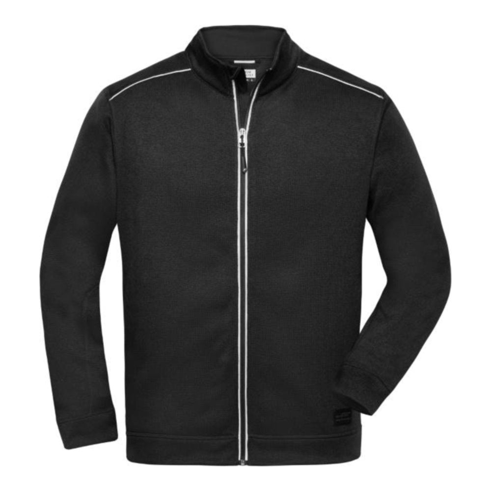 Herren Workwear Strickfleece Jacke - Solid, Daiber JN 898 – black/black