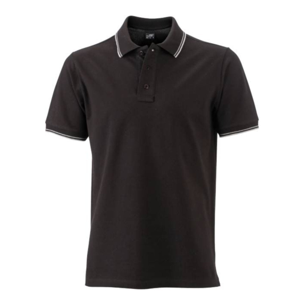 Herren Piqué Polo, Daiber JN 986 – black/white