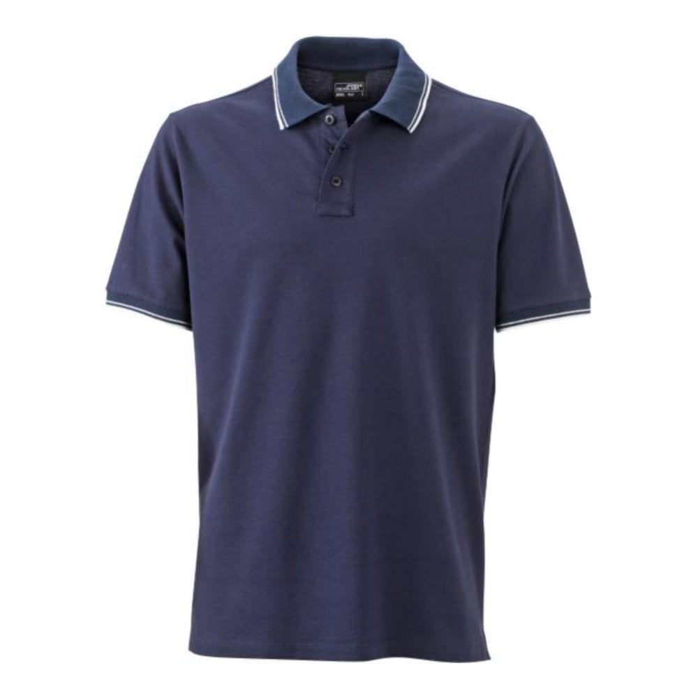 Herren Piqué Polo, Daiber JN 986 – navy/white