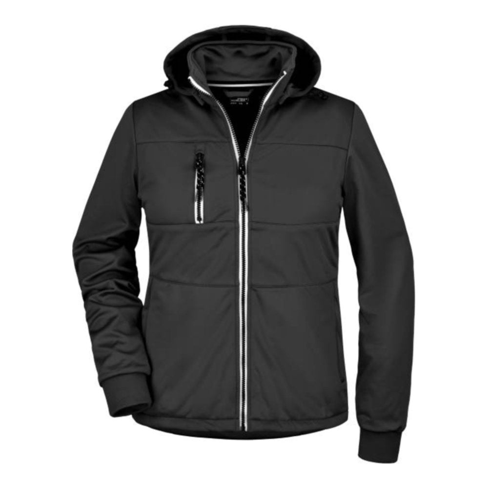 Damen 3-Lagen Softshell Jacke "Maritim", Daiber JN 1077 – black/black/white