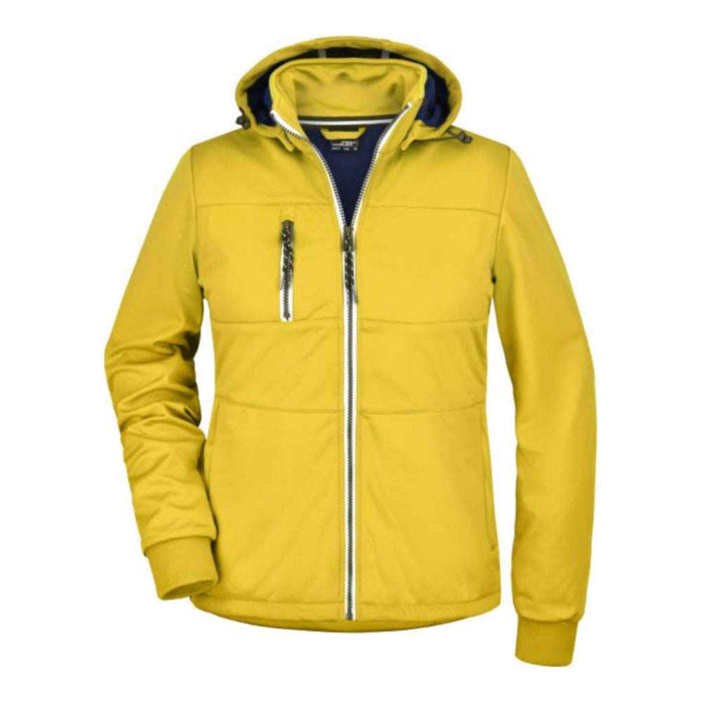 Damen 3-Lagen Softshell Jacke "Maritim", Daiber JN 1077 – sun yellow/navy/white