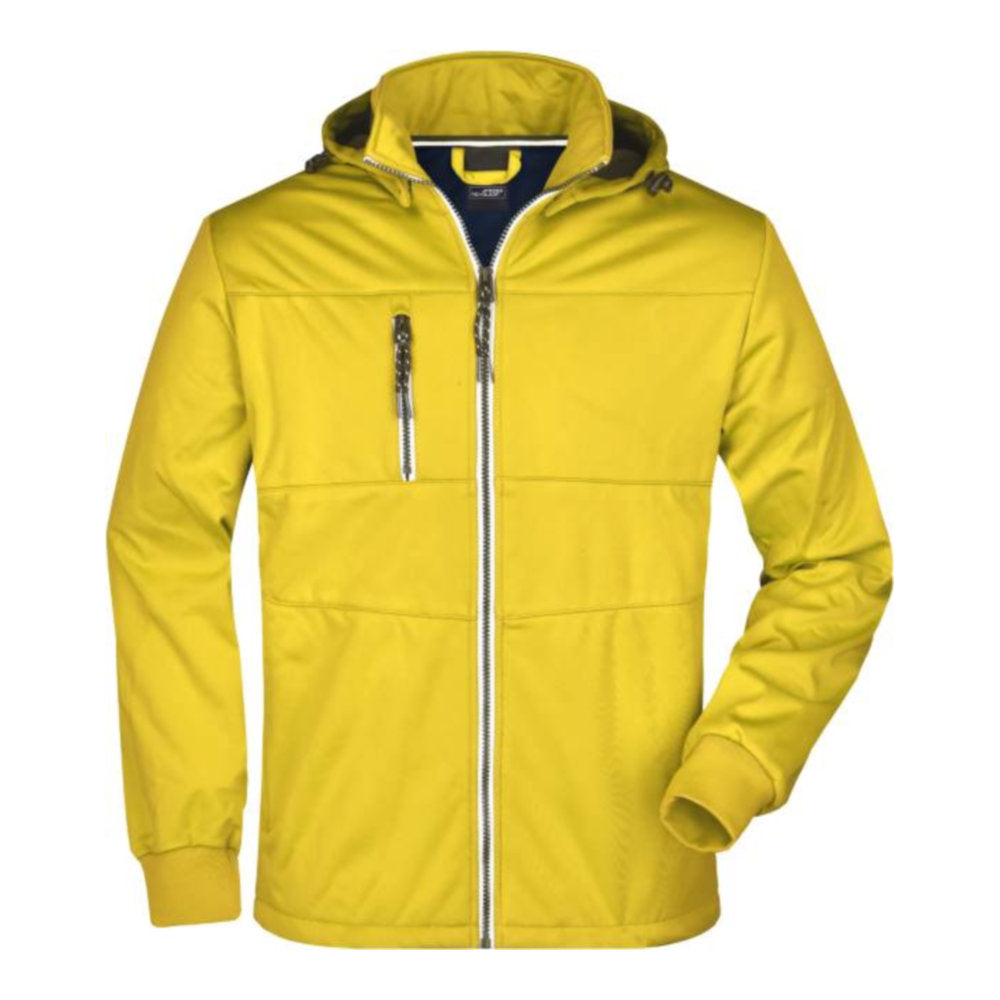 Herren 3-Lagen Softshell Jacke "Maritim", Daiber JN 1078 – sun yellow/navy/white
