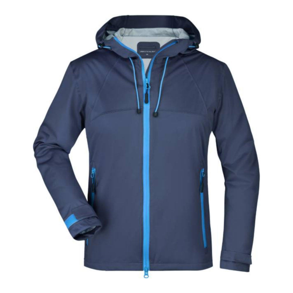 Damen 3-Lagen Softshell Jacke, Daiber JN 1097 – navy/cobalt