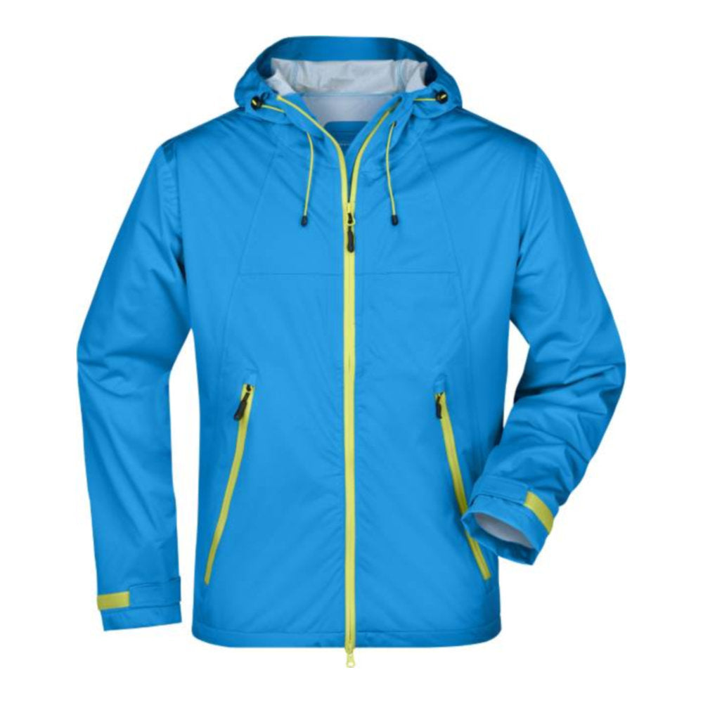 Herren 3-Lagen Softshell Jacke, Daiber JN 1098 – aqua/acid yellow