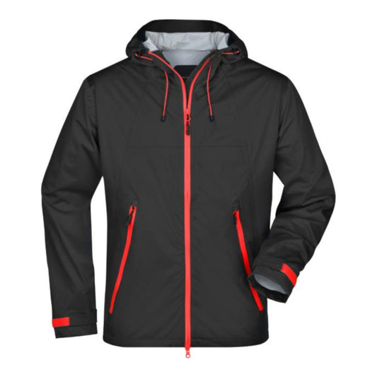 Herren 3-Lagen Softshell Jacke, Daiber JN 1098 – black/red