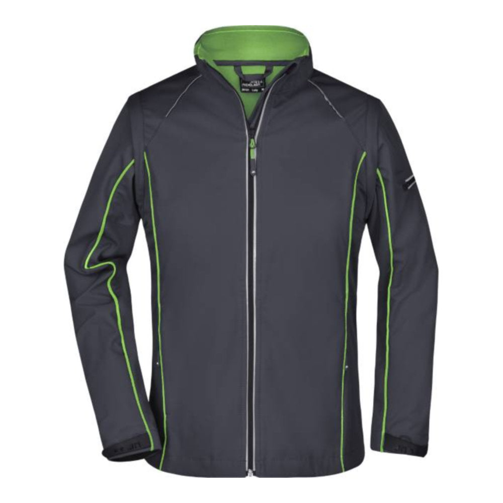 Damen Softshell Jacke mit abnehmbaren Ärmeln, Daiber JN 1121 – iron grey/green