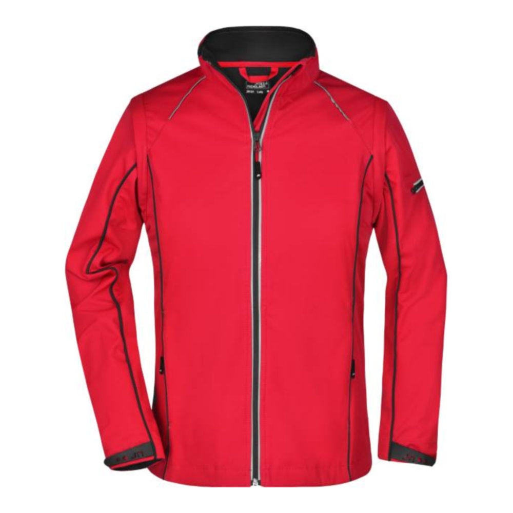 Damen Softshell Jacke mit abnehmbaren Ärmeln, Daiber JN 1121 – red/black